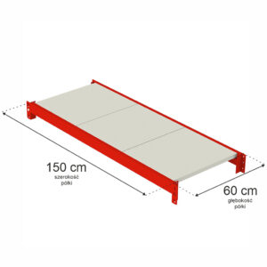 Półka do regału magazynowego Mega-M FORTIS L-150 cm G-60 cm N