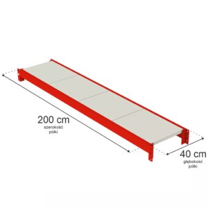 Półka do regału magazynowego Mega-M FORTIS L-200 cm G-40 cm N