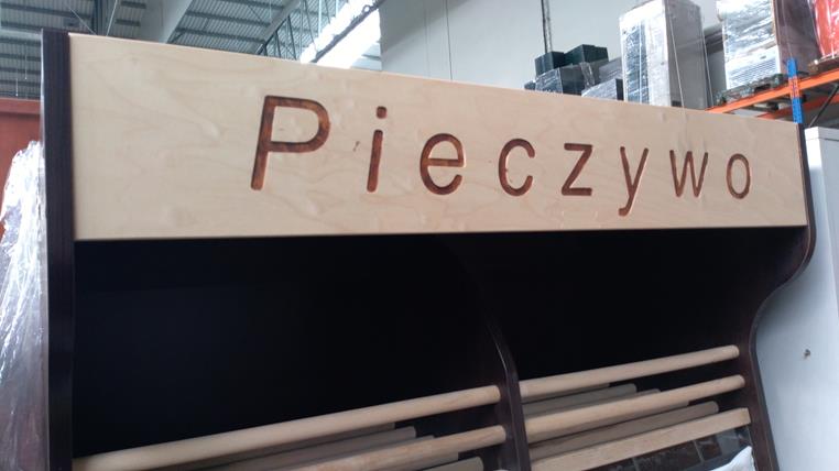 Regał na pieczywo Mega-M T H-200 cm L-100 cm G-50 cm oświetlenie LED orzech ciemny N - obrazek 3