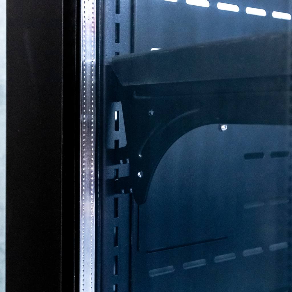 Regał chłodniczy Mega-M HUGO PLUS IC L-250 cm G-74 cm H-201 cm black drzwi transparentne N - obrazek 4