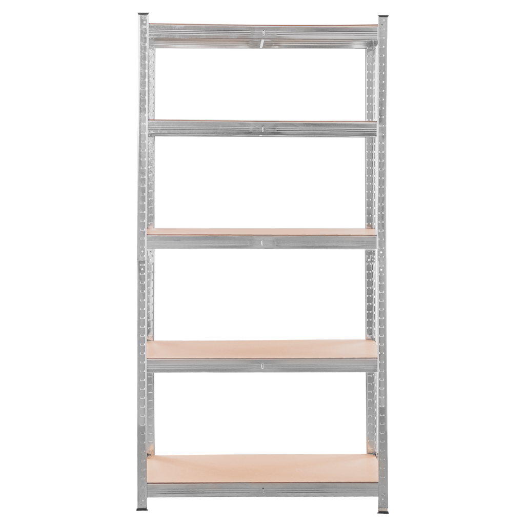 Regał magazynowy Mega-M Basic H-180 cm L-90 cm G-40 cm 5 półek z MDF 4 mm (175kg) ocynk N - obrazek 3