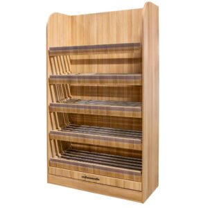 Regał na warzywa i owoce Mega-M H-200 cm L-100 cm G-50 cm dąb amerykański N