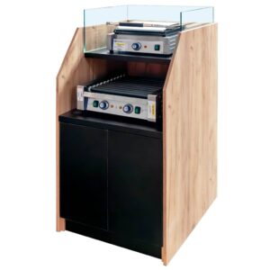 Szafka hot-dog Mega-M H-143 cm L-70 cm G-80 cm dąb kraft N