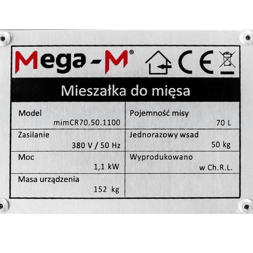 Mieszałka do mięsa Mega-M mimCR70.50.1100 N - obrazek 12