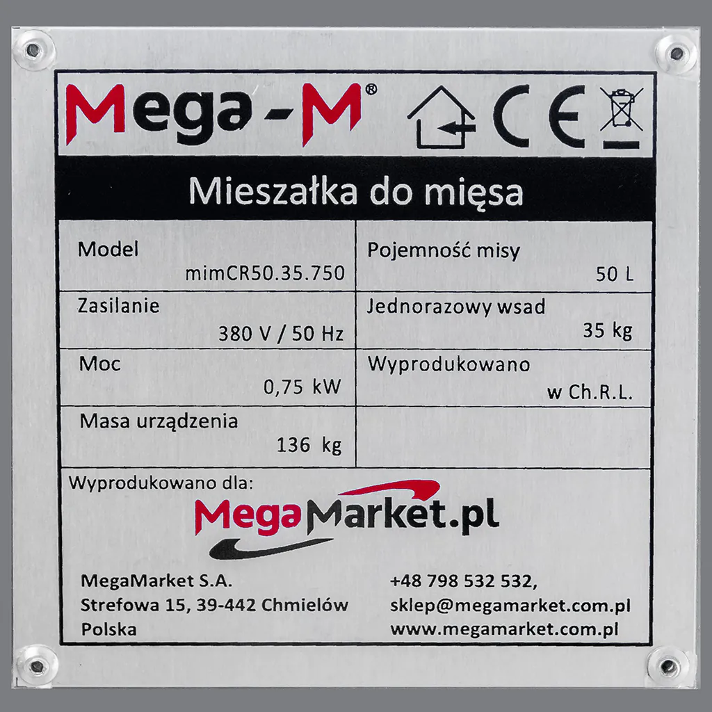 Mieszałka do mięsa Mega-M mimCR50.35.750 N - obrazek 12