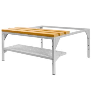 Podstawa z ławeczką WPC pod szafkę BHP wraz z półka na buty Mega-M J-80 skręcana N