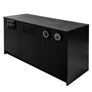 Szafka pod ekspres do kawy tip-on blat slim-line Mega-M H-92 cm L-154 cm G-60 cm czarny N