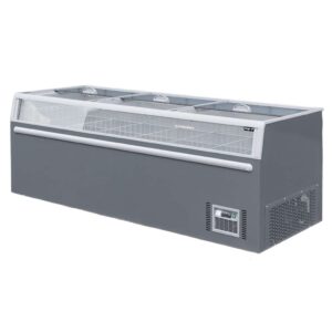 Zamrażarka Mega-M OZI i250 szklane boki Automatyczne rozmrażanie S-250 cm G-85 cm H-87 cm N