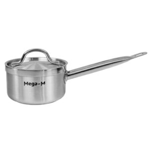 Rondel gastronomiczny wysoki z pokrywką Mega-M PRO 1,3l śr. 14 cm x h 8,5 cm N