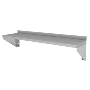 Półka wisząca pojedyńcza ze stali nierdzewnej Mega-M S-120 cm G-30 cm N