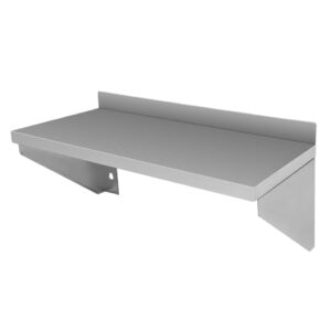 Półka wisząca pojedyńcza ze stali nierdzewnej Mega-M S-60 cm G-30 cm N