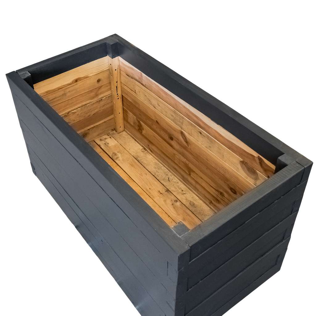 Donica drewniana malowana kolor antracyt Mega-M H- 74 cm L- 120 cm G- 60 cm N - obrazek 4