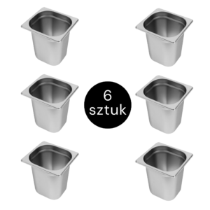 Pojemnik GN Mega-M 1/6 176x162x200 (zestaw 6 szt.) N