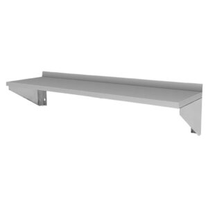 Półka wisząca pojedyńcza ze stali nierdzewnej Mega-M S-150 cm G-30 cm N