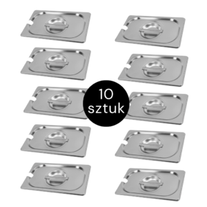 Pokrywka do GN Mega-M 1/4 265x162 z wycięciem (zestaw 10 szt.) N