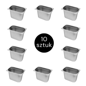 Pojemnik GN Mega-M 1/4 265x162x200 (zestaw 10 szt.) N