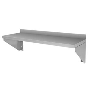 Półka wisząca pojedyńcza ze stali nierdzewnej Mega-M S-90 cm G-30 cm N