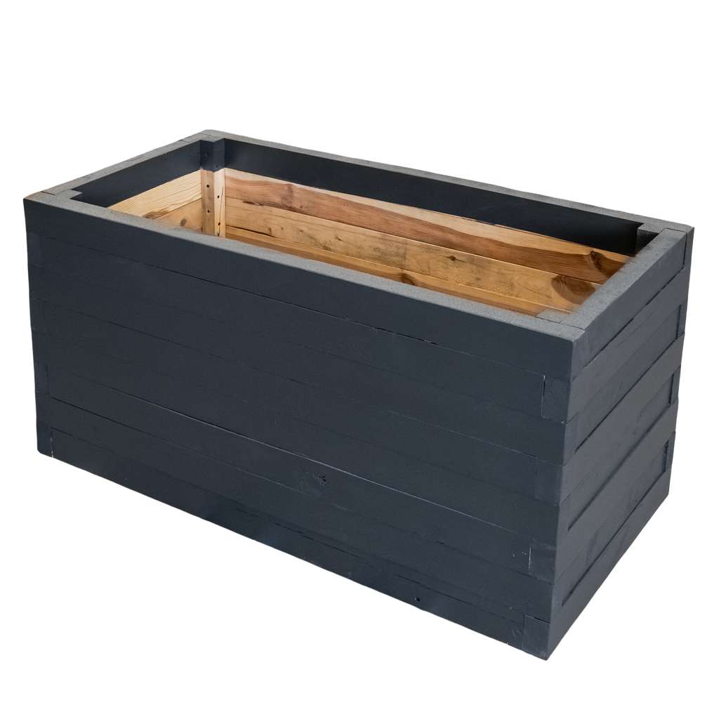 Donica drewniana malowana kolor antracyt Mega-M H- 74 cm L- 120 cm G- 60 cm N