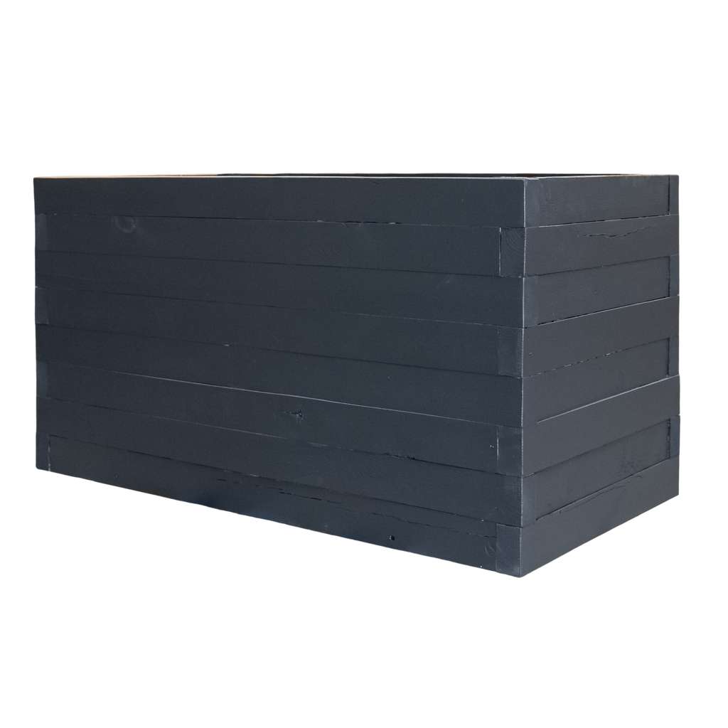 Donica drewniana malowana kolor antracyt Mega-M H- 74 cm L- 120 cm G- 60 cm N - obrazek 3