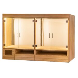 Regał na pieczywo moduł zamknięty z szybą oświetlenie LED Mega-M H-193 cm L- 257 cm G- 62 cm Coco Bolo N