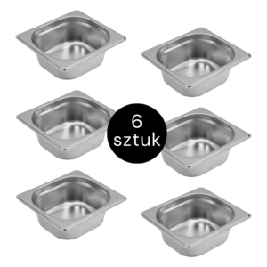 Pojemnik GN Mega-M 1/6 176x162x65 (zestaw 6 szt.) N