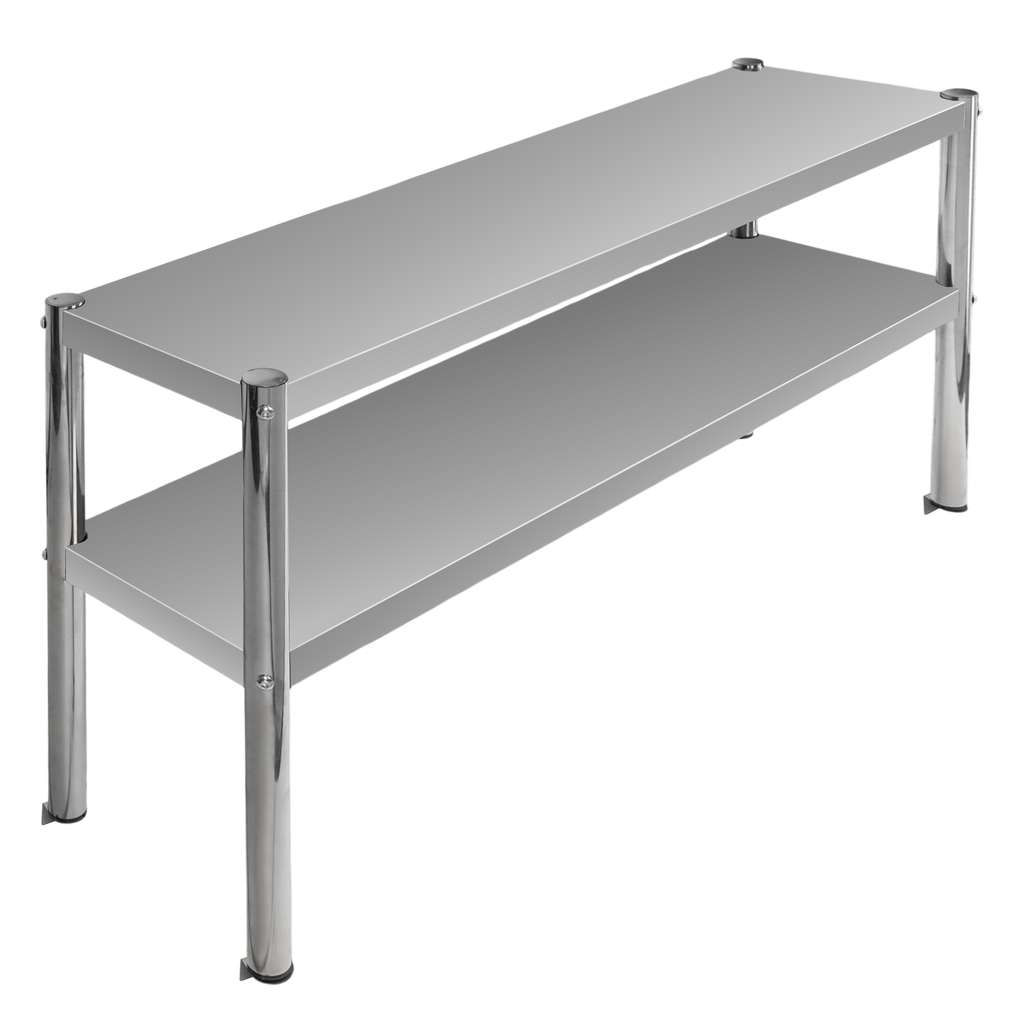 Nadstawka 2-półkowa na stół ze stali nierdzewnej Mega-M S-120 cm G-30 cm H-60 cm N - obrazek 3