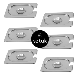 Pokrywka do GN Mega-M 1/9 176x108 z wycięciem (zestaw 6 szt.) N