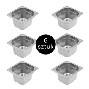 Pojemnik GN Mega-M 1/6 176x162x100 (zestaw 6 szt.) N