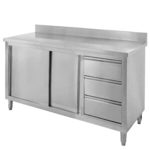 Stół gastronomiczny Mega-M 140x70/2drzwi/3szuflady/1R/ N