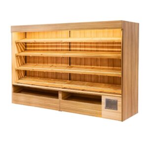 Regał na pieczywo moduł otwarty oświetlenie LED Mega-M H-193 cm L- 257 cm G- 62 cm Coco Bolo N
