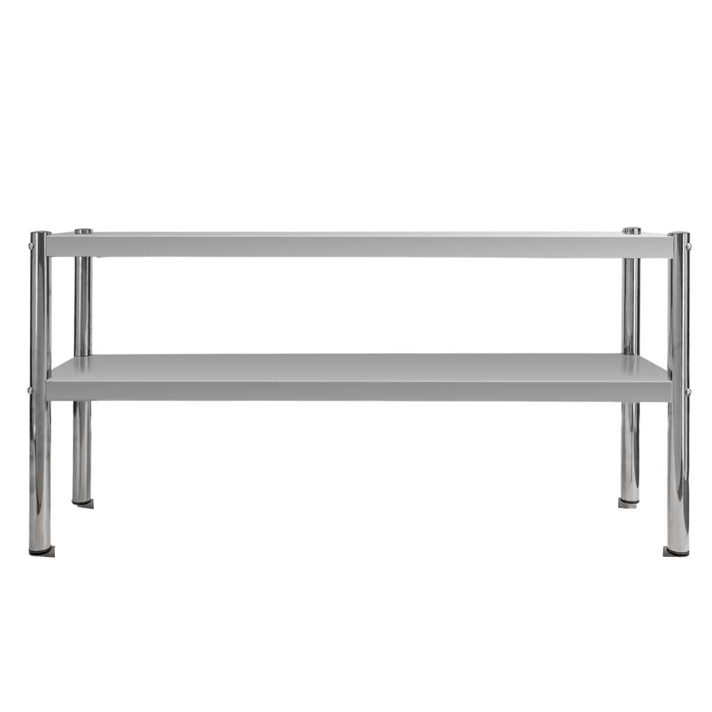 Nadstawka 2-półkowa na stół ze stali nierdzewnej Mega-M S-120 cm G-30 cm H-60 cm N - obrazek 2