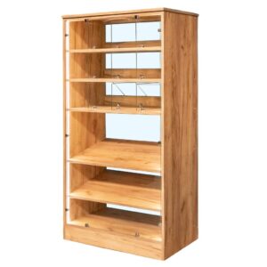 Witryna na ciastka i cukierki oświetlenie LED Mega-M H- 180 cm L- 80 cm G- 50 cm dąb kraft N