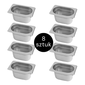 Pojemnik GN Mega-M 1/9 176x108x150 (zestaw 8 szt.) N