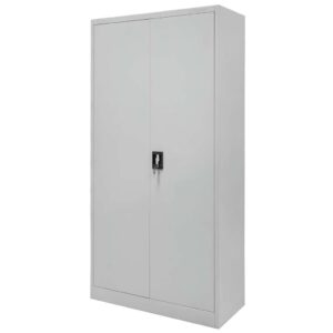 Szafa biurowa metalowa FURVERO W-101 S/S na dokumenty szara S- 90 cm G- 40 cm H-185 cm skręcana N