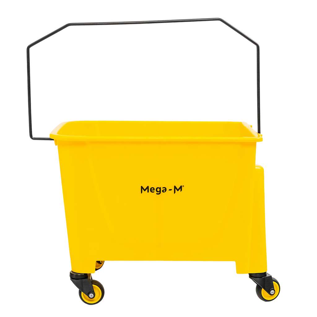 Wózek do sprzątania jednowiaderkowy z prasą 20L Mega-M żółty N - obrazek 16