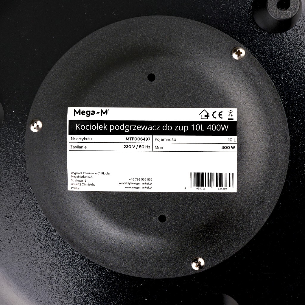Kociołek podgrzewacz do zup Mega-M 10L 400W N - obrazek 9