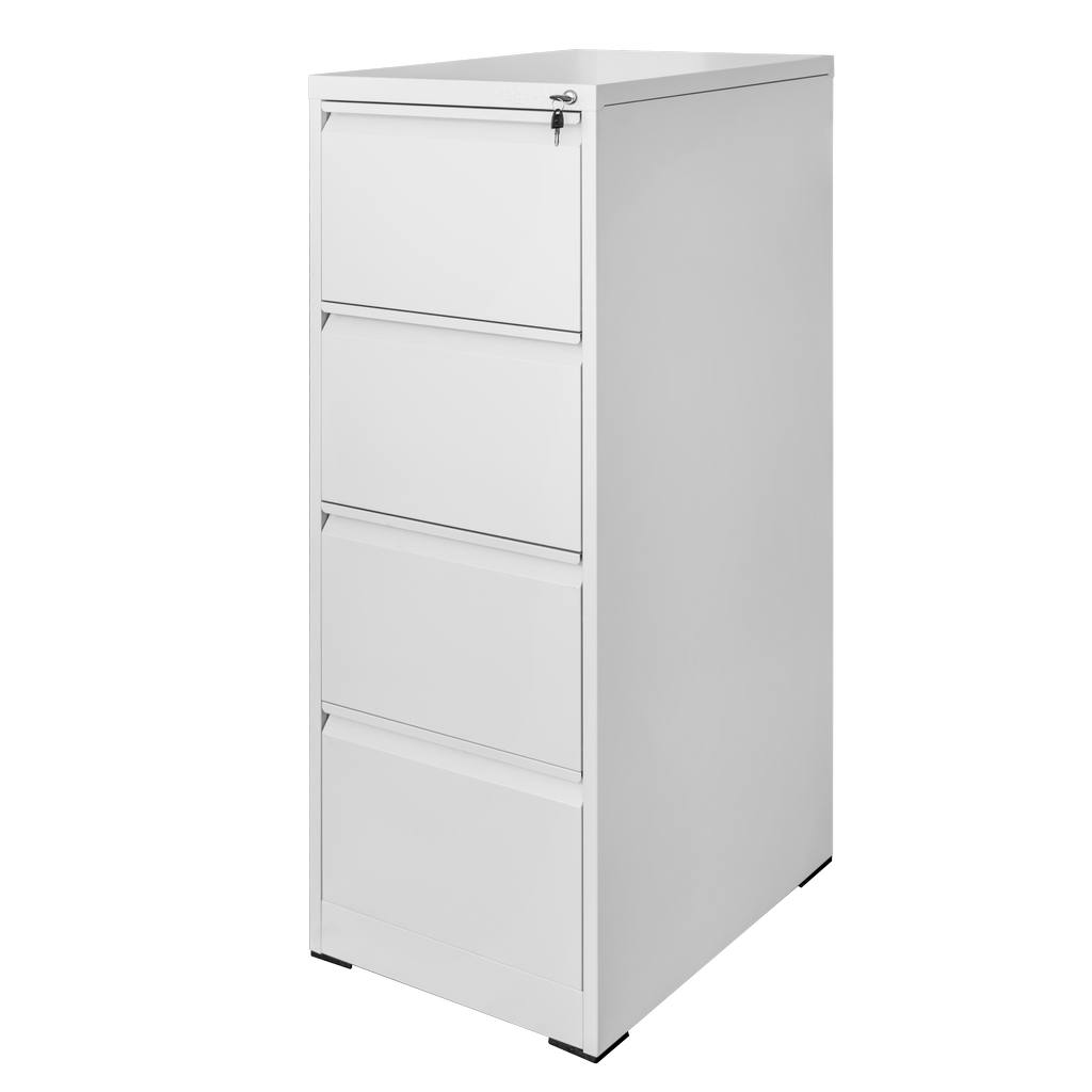 Szafka metalowa kartotekowa Mega-M WENUS W-4/S 4 szuflady A4 szara S-45 cm G-62 cm H-134 cm skręcana N