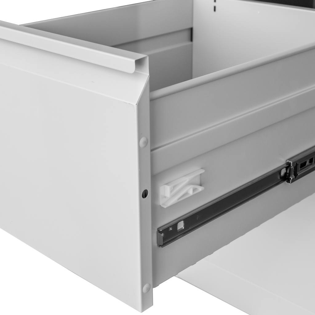 Szafka metalowa kartotekowa Mega-M WENUS W-4/S 4 szuflady A4 szara S-45 cm G-62 cm H-134 cm skręcana N - obrazek 11