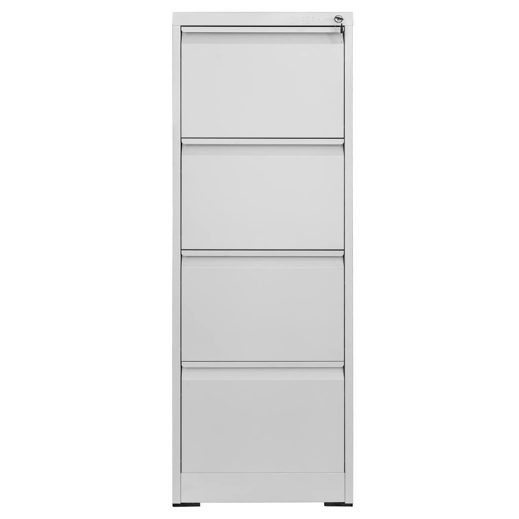 Szafka metalowa kartotekowa Mega-M WENUS W-4/S 4 szuflady A4 szara S-45 cm G-62 cm H-134 cm skręcana N - obrazek 2