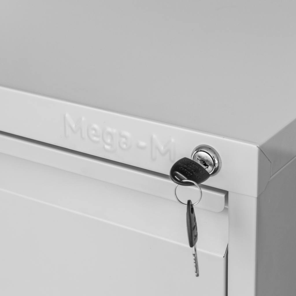 Szafka metalowa kartotekowa Mega-M WENUS W-4/S 4 szuflady A4 szara S-45 cm G-62 cm H-134 cm skręcana N - obrazek 13