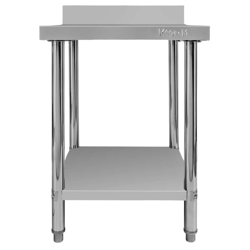 Stół ze stali nierdzewnej przyścienny z półką Mega-M X STANDARD S-60 cm G-60 cm H-85 cm N - obrazek 2