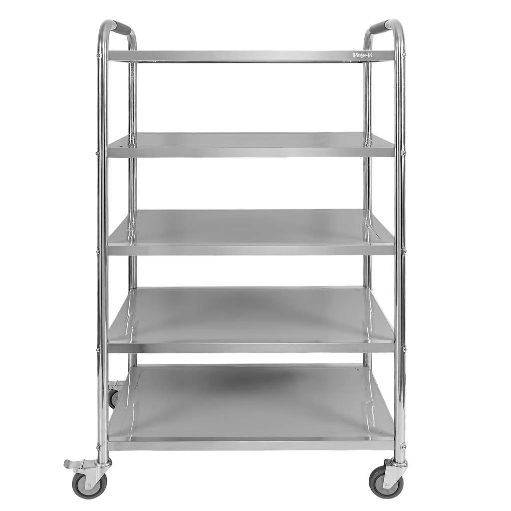 Wózek kelnerski ze stali nierdzewnej 5-półkowy Mega-M X STANDARD S-86 cm G-54 cm H-154 cm N - obrazek 2