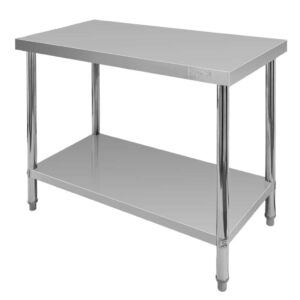 Stół ze stali nierdzewnej centralny z półką Mega-M X STANDARD S-100 cm G-60 cm H-85 cm N