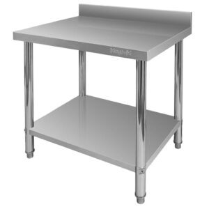 Stół ze stali nierdzewnej przyścienny z półką Mega-M X STANDARD S-80 cm G-60 cm H-85 cm N