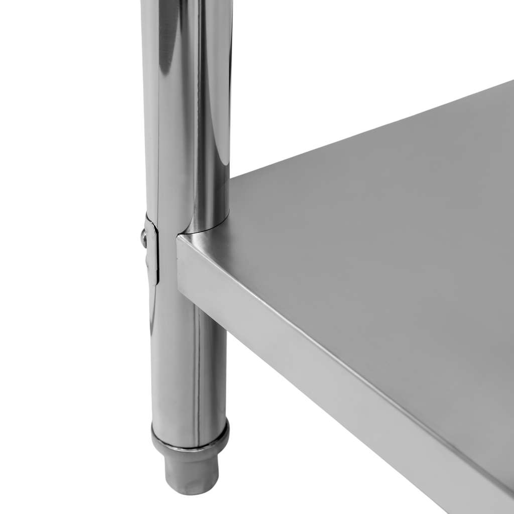 Stół ze stali nierdzewnej przyścienny z półką Mega-M X STANDARD S-60 cm G-60 cm H-85 cm N - obrazek 12