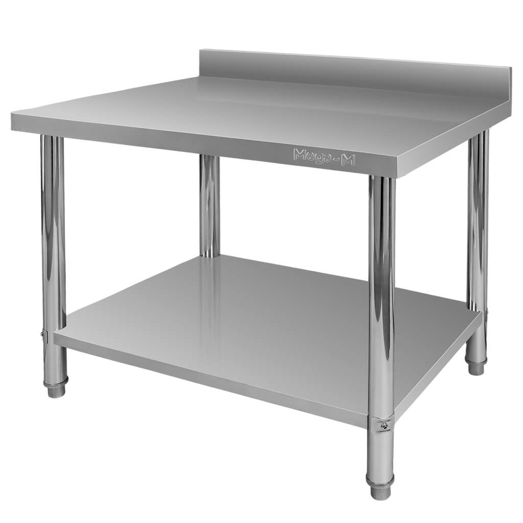 Stół ze stali nierdzewnej przyścienny z półką Mega-M X STANDARD S-100 cm G-60 cm H-85 cm N