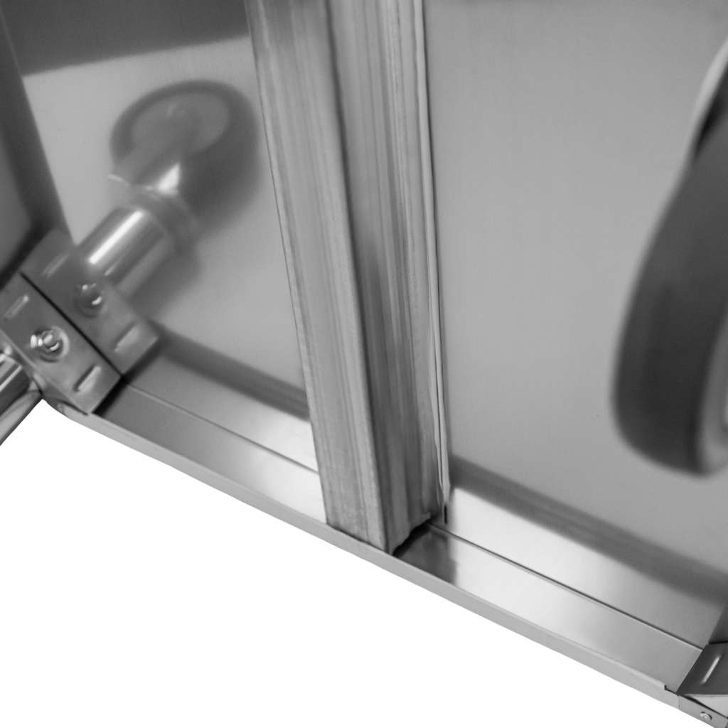 Stół ze stali nierdzewnej centralny z półką na kółkach Mega-M X STANDARD S-60 cm G-60 cm H-85 cm N - obrazek 4