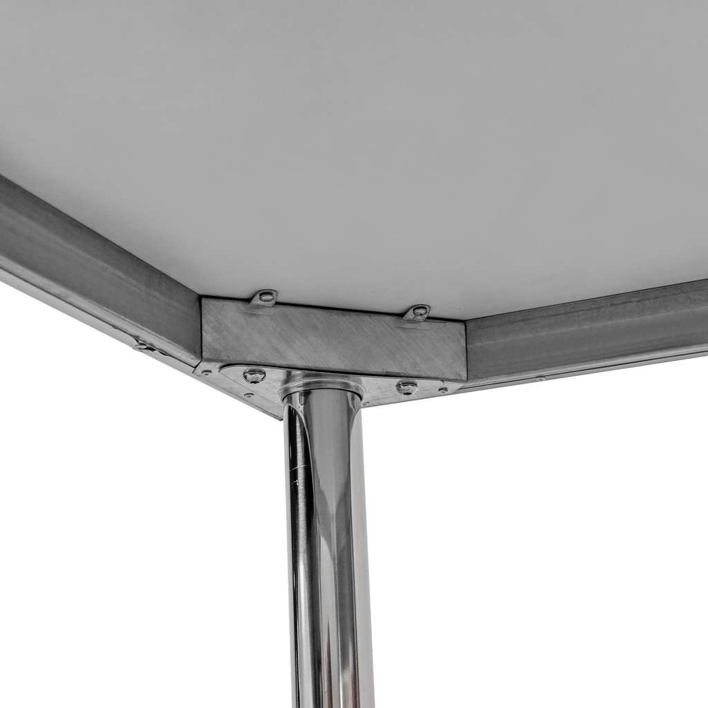 Stół ze stali nierdzewnej centralny z półką na kółkach Mega-M X STANDARD S-60 cm G-60 cm H-85 cm N - obrazek 7