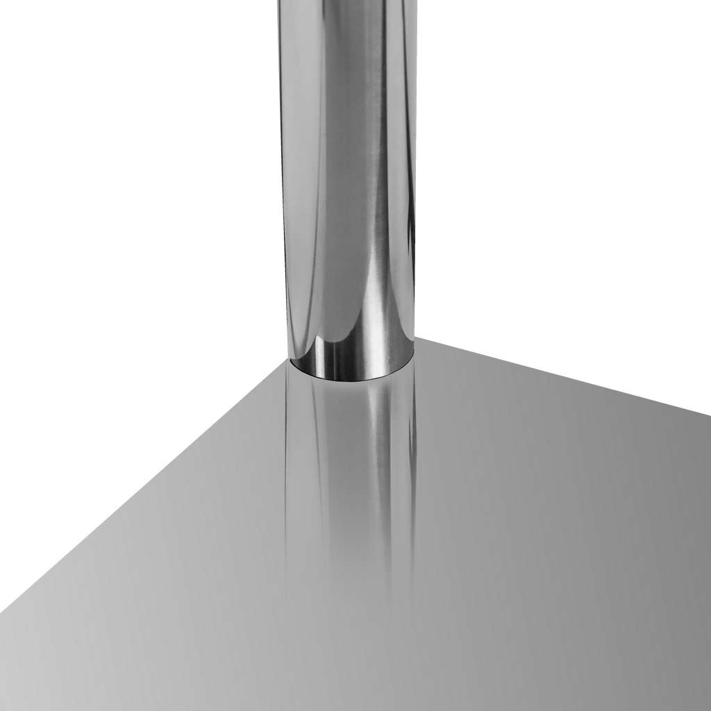 Stół ze stali nierdzewnej centralny z półką na kółkach Mega-M X STANDARD S-60 cm G-60 cm H-85 cm N - obrazek 8