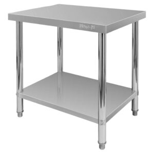 Stół ze stali nierdzewnej centralny z półką Mega-M X STANDARD S-80 cm G-60 cm H-85 cm N